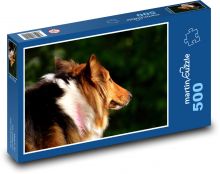Portrét psa pri západe slnka, kólia Puzzle 500 dielikov - 46 x 30 cm 