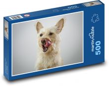 Szczęśliwy biały swashbuckler z dużym językiem Puzzle 500 elementów - 46x30 cm