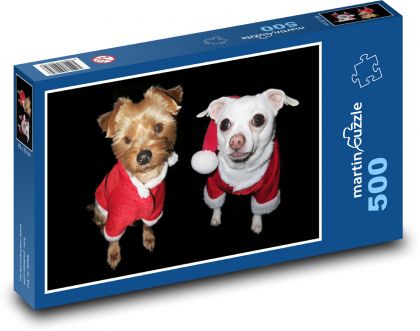 Weihnachtshunde im Anzug - Puzzle - 500 Teile