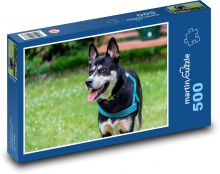 Fröhliches Hündchen beim Spazierengehen Puzzle 500 Teile - 46 x 30 cm