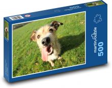 Pes s vypláznutým jazykem Puzzle 500 - 46x30 cm