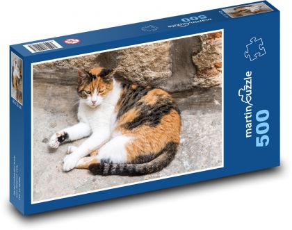 Kočka - Puzzle 500 dílků, rozměr 46x30 cm