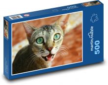 Zelenooká mačka Puzzle 500 dielikov - 46 x 30 cm 