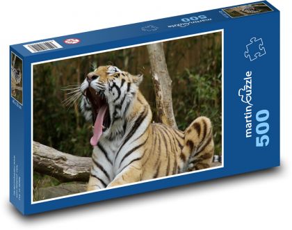 Tiger odpočíva v prírode - Puzzle 500 dielikov, rozmer 46x30 cm 
