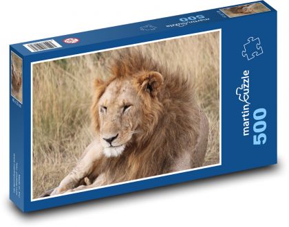 Majestätischer Löwe der afrikanischen Savanne - Puzzle - 500 Teile