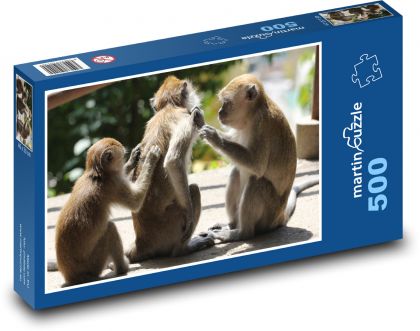 Balíček kožušinových opíc - Puzzle 500 dielikov, rozmer 46x30 cm 