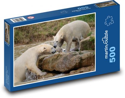 Lední medvěd - Puzzle 500 dílků, rozměr 46x30 cm