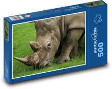 Nosorožec při pastvě Puzzle 500 - 46x30 cm