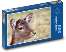 Jelen - laň na louce Puzzle 500 dílků - 46 x 30 cm