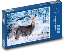 Deer in a frosty forest Puzzle of 500 pieces - 46 x 30 cm 