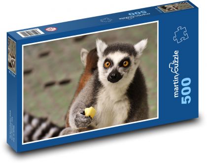 Lemur hat einen Apfel in der Pfote - Puzzle - 500 Teile
