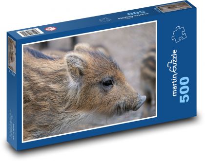 Świnia - mały prosię - Puzzle 500 elementów, rozmiar 46x30 cm