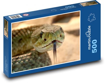 Wąż z wystającym językiem - Puzzle 500 elementów, rozmiar 46x30 cm