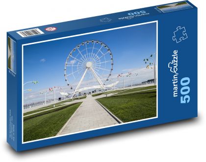 Vyhlídkové kolo u moře v Belgii - puzzle 500 dílků