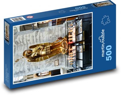 Socha archanjela Michala, Brusel - Puzzle 500 dielikov, rozmer 46x30 cm 