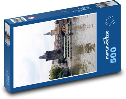 Praha - Karlův most - Puzzle 500 dílků, rozměr 46x30 cm