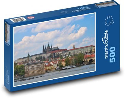 Praga, Most Karola - Puzzle 500 elementów, rozmiar 46x30 cm