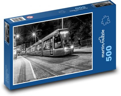 Tram at night, Dublin - Puzzle of 500 pieces, size 46x30 cm 