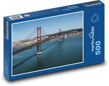 Lissabon und die Brücke 25. April Puzzle 500 Teile - 46 x 30 cm