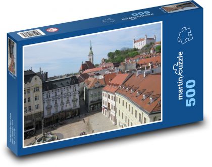 Historyczne centrum Bratysławy - Puzzle 500 elementów, rozmiar 46x30 cm