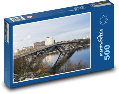 Sztokholm - most - Puzzle 500 elementów, rozmiar 46x30 cm