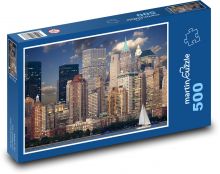 Sailboats in New York Puzzle of 500 pieces - 46 x 30 cm