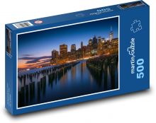 Night New York Puzzle of 500 pieces - 46 x 30 cm 