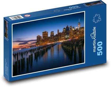 Night New York - Puzzle of 500 pieces, size 46x30 cm 