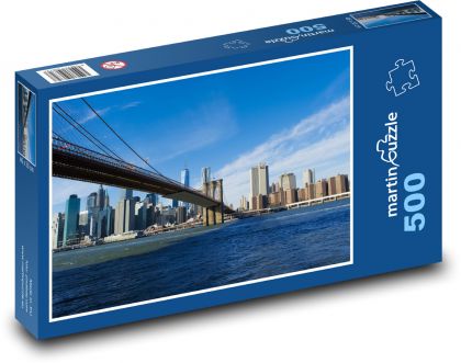 New York - Brooklynský most - Puzzle 500 dílků, rozměr 46x30 cm