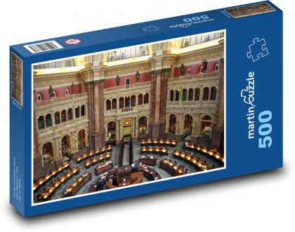 Knižnica Kongresu USA vo Washingtone - Puzzle 500 dielikov, rozmer 46x30 cm 