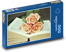 Růže, kniha Puzzle 500 dílků - 46 x 30 cm