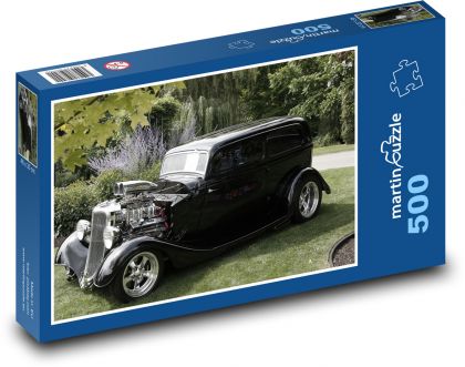 Black historic vehicle - Puzzle of 500 pieces, size 46x30 cm 