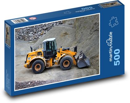 Nakladač pri práci v lome - Puzzle 500 dielikov, rozmer 46x30 cm 