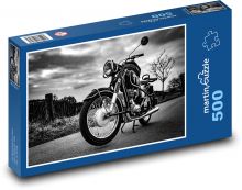 Historický motocykl Puzzle 500 - 46x30 cm
