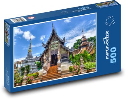 Thajsko - Chrám, Chiang Mai - Puzzle 500 dílků, rozměr 46x30 cm