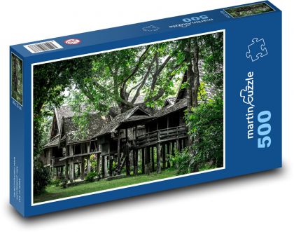 Tradiční domy v Asii - puzzle 500 dílků