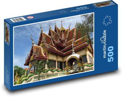 Thajsko - Chrám Pagoda - Puzzle 500 dílků, rozměr 46x30 cm