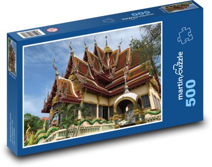 Pagoda Buddhist Temple in Thailand - Puzzle of 500 pieces, size 46x30 cm 