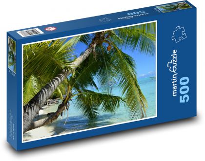 Pláž, Bora Bora - Puzzle 500 dílků, rozměr 46x30 cm
