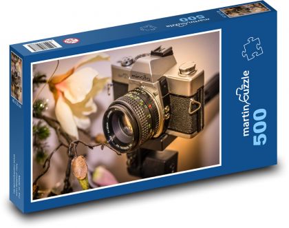 Fotoaparát, Minolta, retro - Puzzle 500 dílků, rozměr 46x30 cm