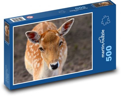 Jeleň daňko európsky, mladý - Puzzle 500 dielikov, rozmer 46x30 cm 