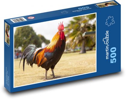 The cock - bird - Puzzle of 500 pieces, size 46x30 cm 