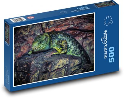 Eidechse auf dem Felsen, Eidechse - Puzzle - 500 Teile