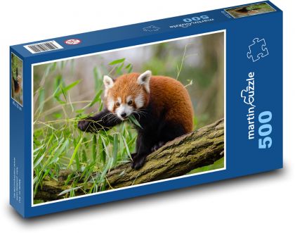Panda červená - zvíře - Puzzle 500 dílků, rozměr 46x30 cm