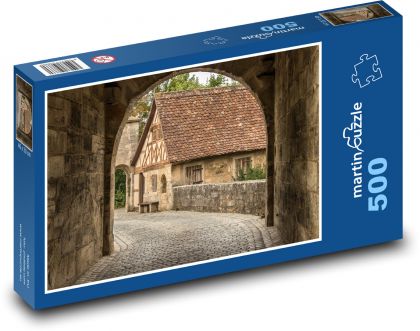 Rothenburg ob der Tauber, historic city gate - Puzzle of 500 pieces, size 46x30 cm 