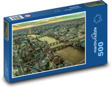 London von oben, Themse Puzzle 500 Teile - 46 x 30 cm