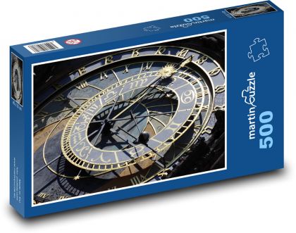 Praski zegar astronomiczny - szczegóły - Puzzle 500 elementów, rozmiar 46x30 cm