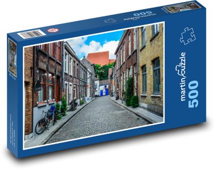 Belgie - Brugge, ulice - Puzzle 500 dílků, rozměr 46x30 cm
