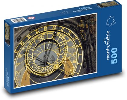 Praha - Orloj - Puzzle 500 dílků, rozměr 46x30 cm