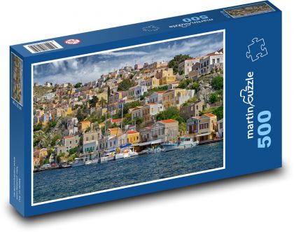 Řecko - Symi - Puzzle 500 dílků, rozměr 46x30 cm